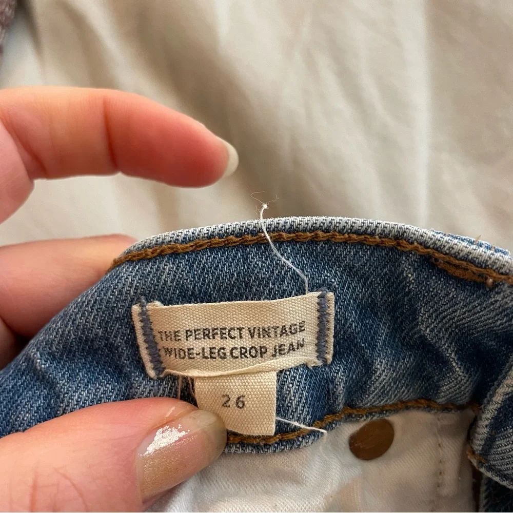 Madewell The Perfect Vintage Wide-Leg Crop Jean Knoxville Wash Size 26 - Picture 12 of 12